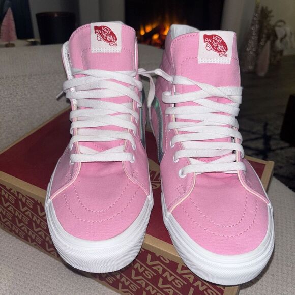 High top Van's Sk8 Custom Pink Mens Size 10.5 - Picture 5 of 5